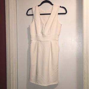 White Sleeveless Dress with Pockets!
